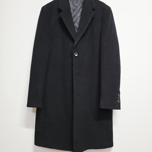 지오지아 모캐시미어혼방 블랙 남성 코트100