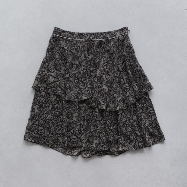 flower unbalanced skirt 
