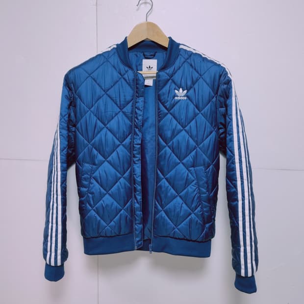 남성 아디다스 불꽃 슈퍼스타 퀼티드 프리미엄 경량 패딩 봄버 점퍼 자켓