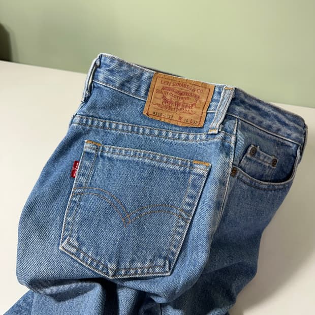 우먼M 리바이스515 보이핏 연청워시드 데님팬츠 청바지