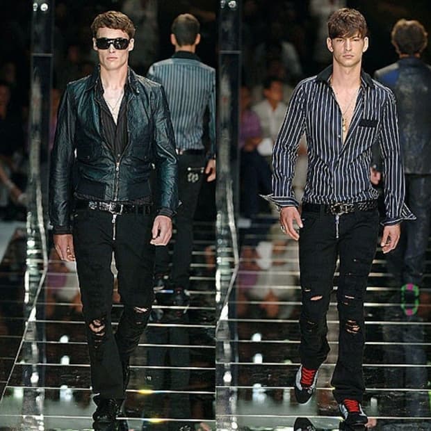 Dolce&gabanna 06ss distressed denim