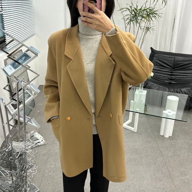 ESPRTCORR  클래식 모직 더블 코트