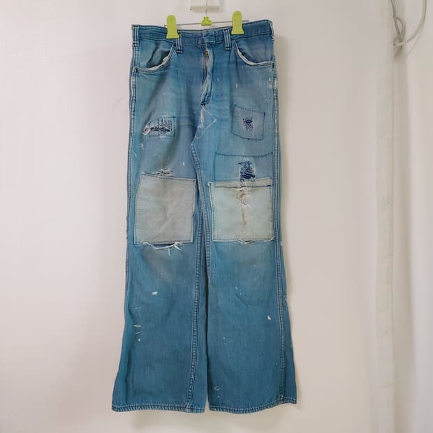 70s 빈티지 디스트레스드 선페이드 팬츠