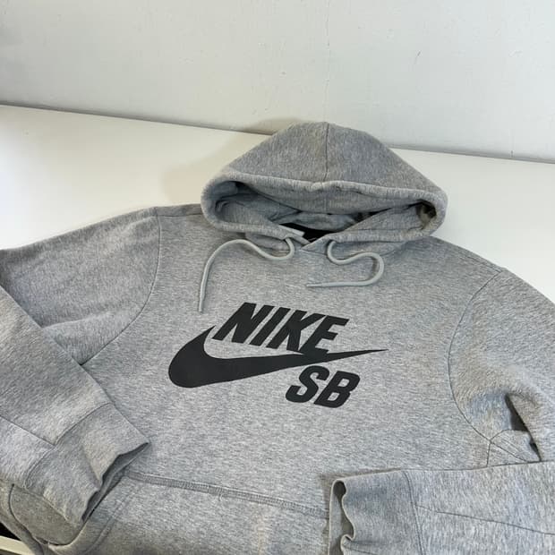 M 나이키SB 그레이 빅로고 코튼 후드티
