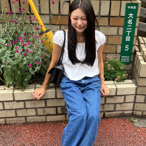 셀리앤리옹 로우라이즈 데님(다크)S사이즈