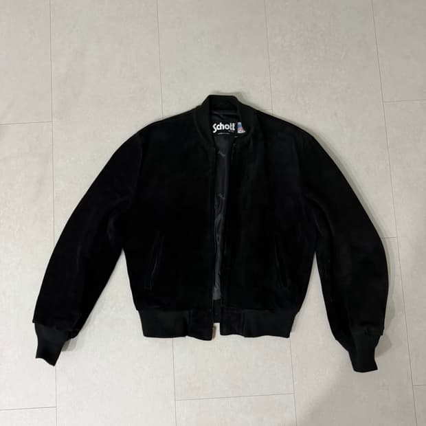 쇼트 스웨이드 자켓 블랙 42 schott