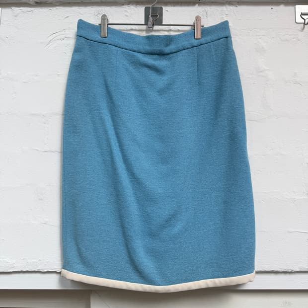 Christian Dior 크리스찬 디올 빈티지 울 블루 스커트 42