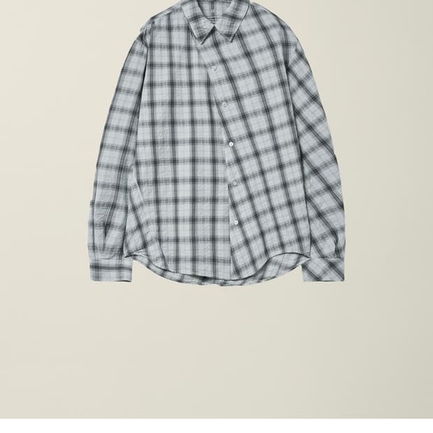 누마레 ee 커브드 체크 셔츠