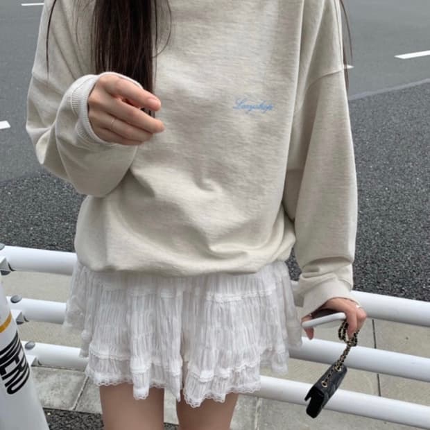 레이지샵 리본 맨투맨