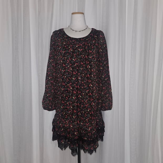 ingni 카시스베리 쉬폰 원피스