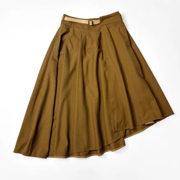 에르메스 명품 100% 울 언발 플리츠 스커트 PN5725   