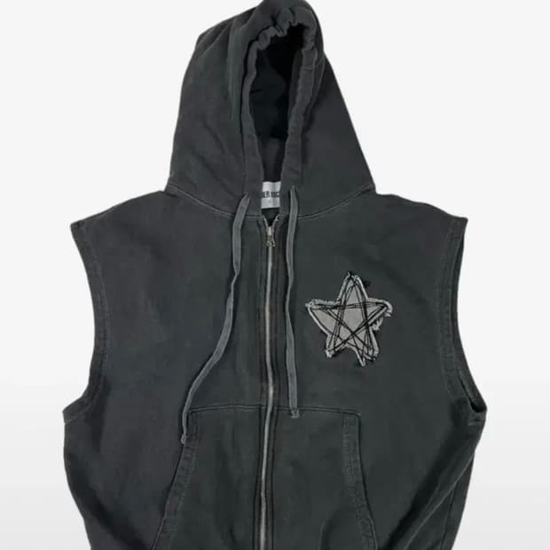 스케이터락 반팔 후드 집업