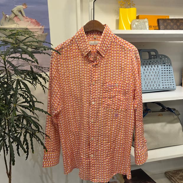 에르메질도 제냐 패턴 셔츠 블라우스