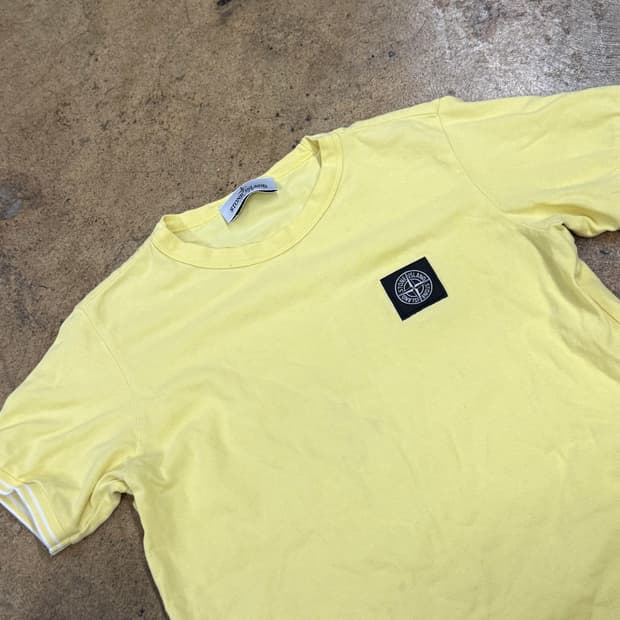 [정품/10] 스톤아일랜드 반팔 티셔츠 옐로우 b16