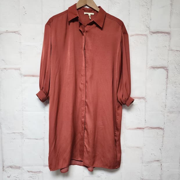 먀주 셔츠형 롱 원피스