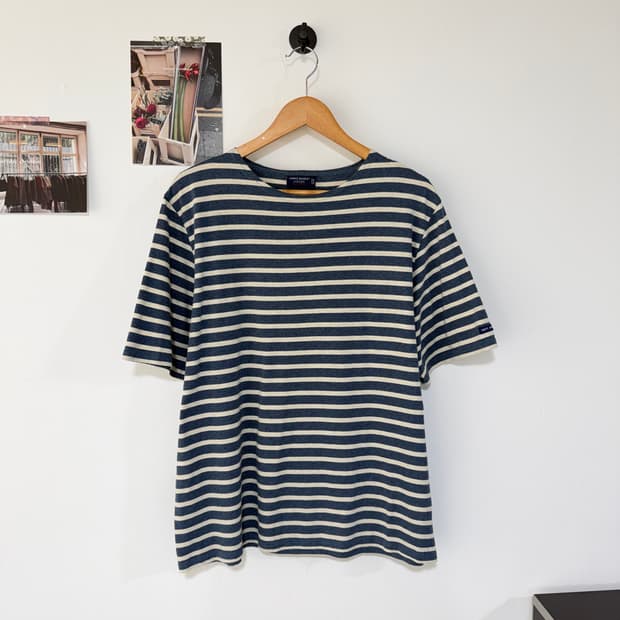 [L] 세인트제임스 보트넥 스트라이프 반팔티