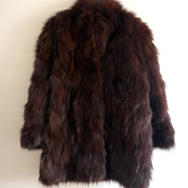 브라운 리얼 폭스자켓