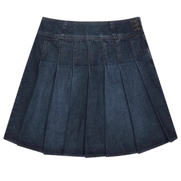 코이세이오 DEEP DENIM PLEATS SKIRT 데님 플리츠 스커트