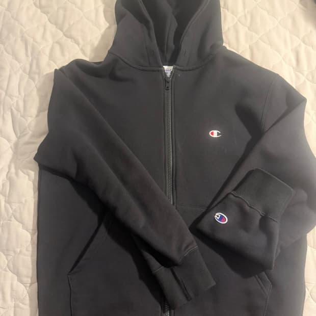 챔피온 블랙 후드집업