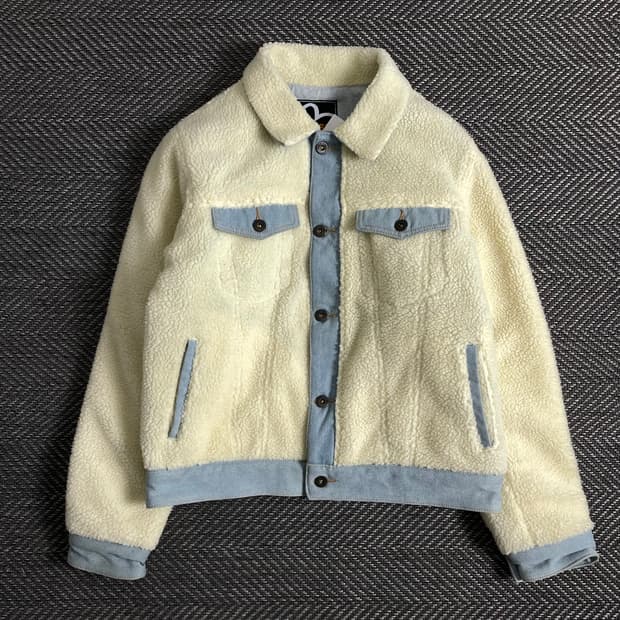에비수 쉐르파 믹스업 데님 트러커 자켓o 2957