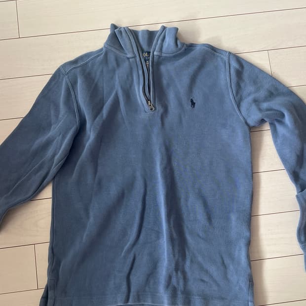 폴로 랄프로렌 블루 여성 하프집업 긴팔티