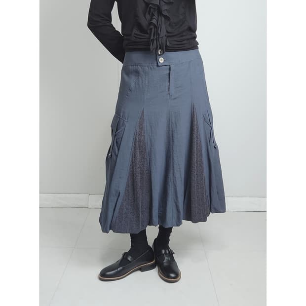 벌룬 레이스 스커트