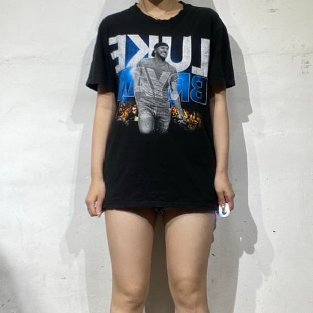 미국 빈티지 루크 브라이언 밴드 투어 그래픽 티셔츠