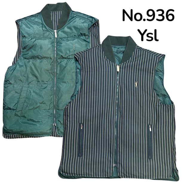 YSL 입생로랑 아카이브 양면 리버시블 패딩 조끼 100