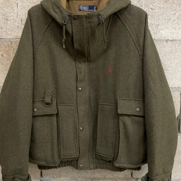 (네고x) 90s 90년대 폴로 랄프로렌 올리브 후드 자켓