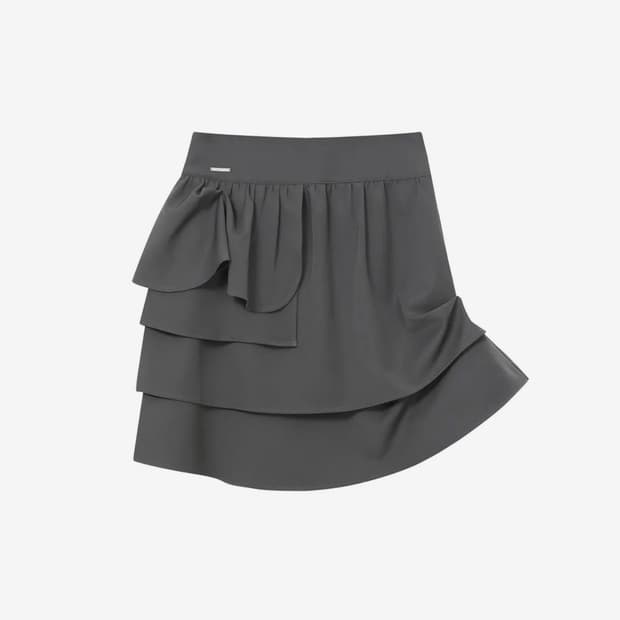 미세키서울 Unbalanced layers midi skirt 스커트