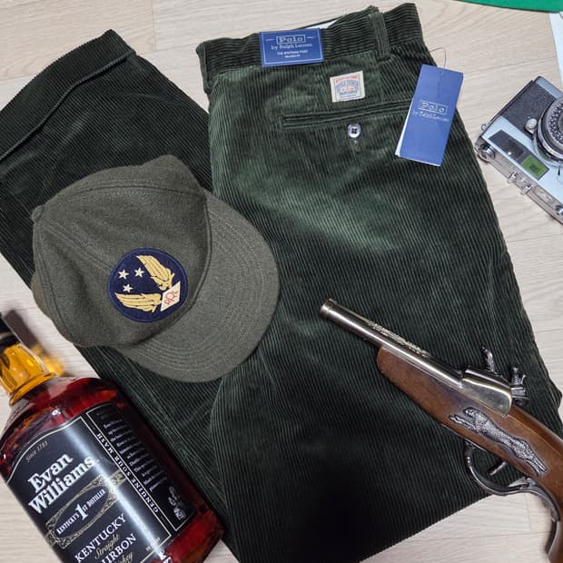 (새상품)POLO RALPH LAUREN 카키 그린 팬츠 면바지 슬랙스