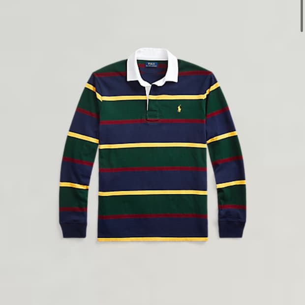 폴로 랄프로렌 멀티 스트라이프 럭비 셔츠 M