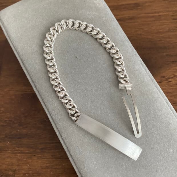 순은 실버 스틱라운드 체인팔찌(새제품)