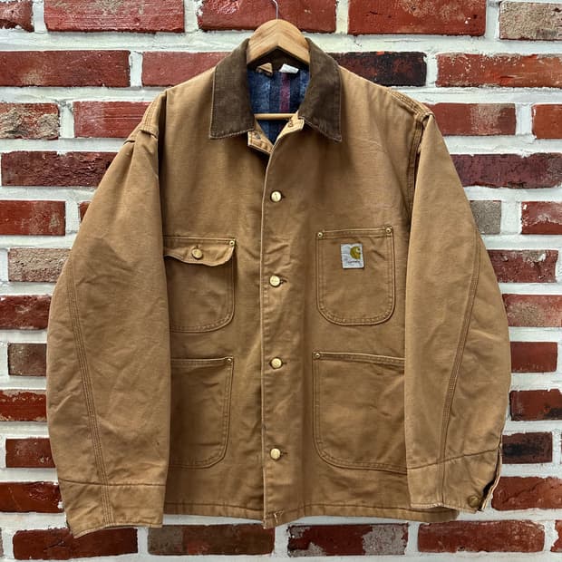 (46)70-80s 칼하트 USA 덕 초어 자켓 브라운