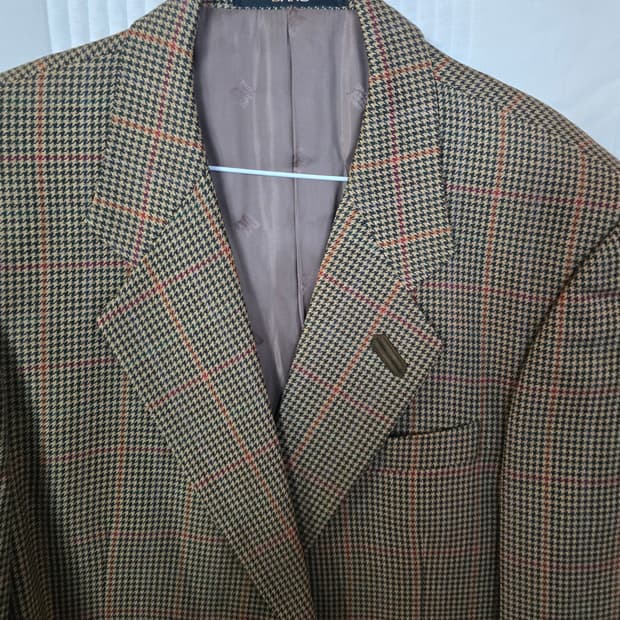 닥스 체크 패턴 오버핏 자켓