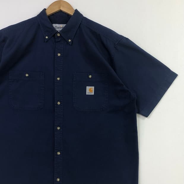XL 칼하트 네이비 워크 셔츠