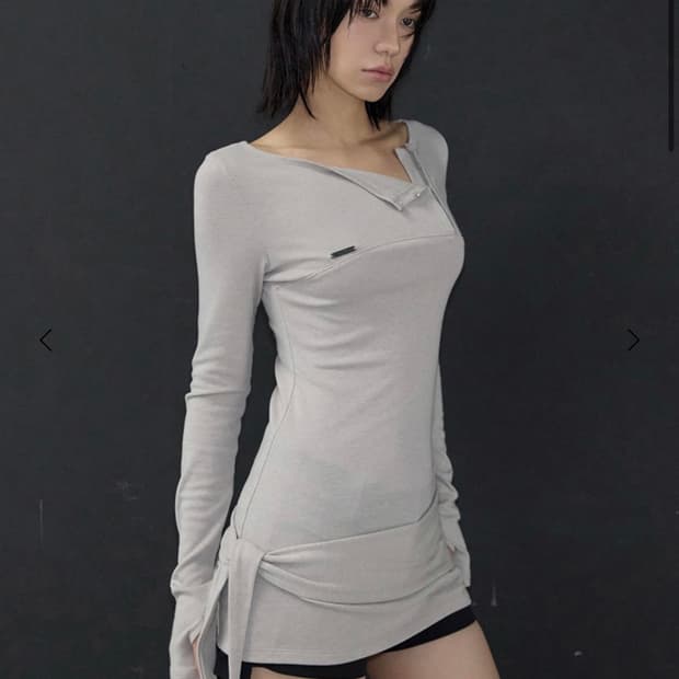 이네기  Contour Hook Top (sand beige) 