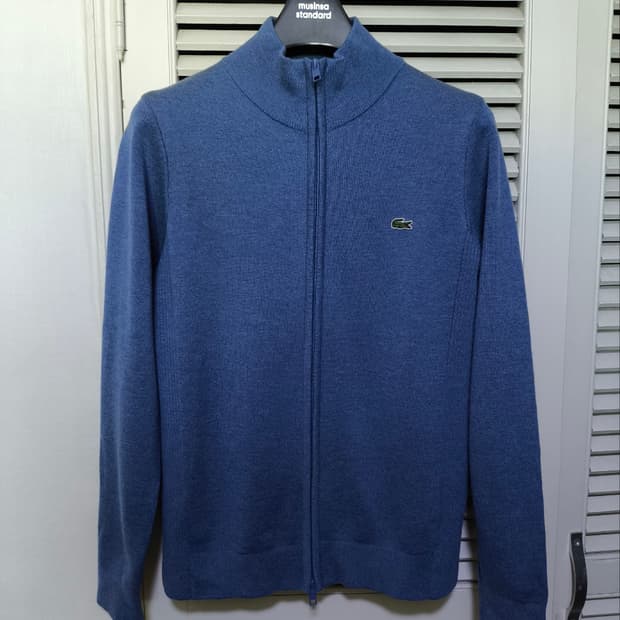 95 라코스테 메리노 집업 니트