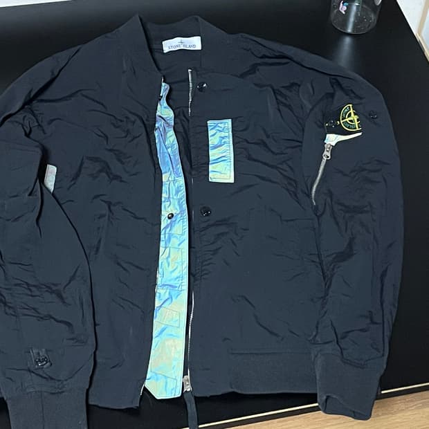 스톤아일랜드 정품 블랙 봄버 자켓 점퍼 L 사이즈