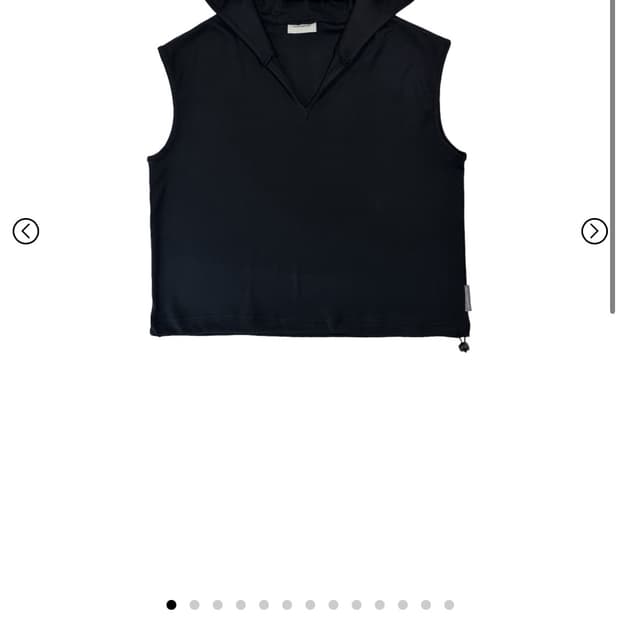 24-004 HOODED SLEEVELESS (BLACK)