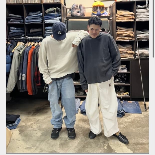 Bedford Brklyn 베드포트 브루클린 와플 롱슬리브 아이보리