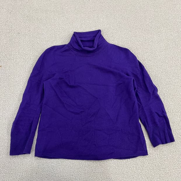 [95] 빈폴 여성 퍼플 울 홀가먼트 터틀넥 니트 스웨터 0105M1