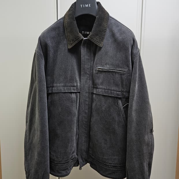 타임옴므/ 24fw 워시드 데님 투웨이 집업 트러커 점퍼/ 100