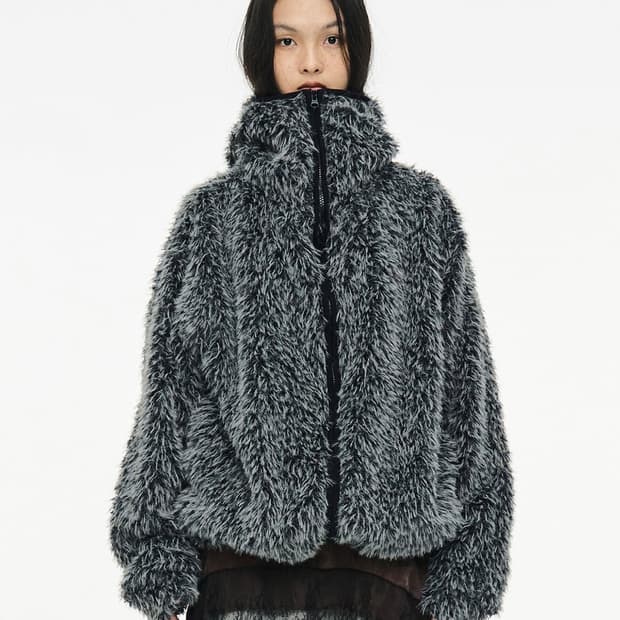 세릭 CERRIC Hairy Balaclava Zip Up 차콜