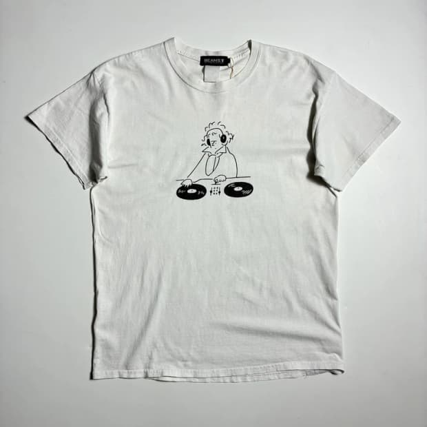 빔즈 Beams 유 나가바 그래픽 코튼 반팔 티셔츠 R2468