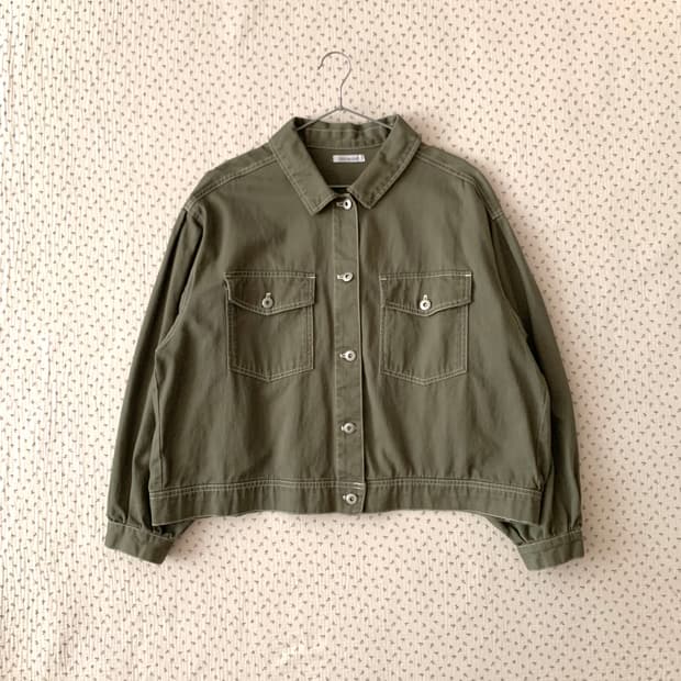 olive des olive 카키 벌룬 자켓