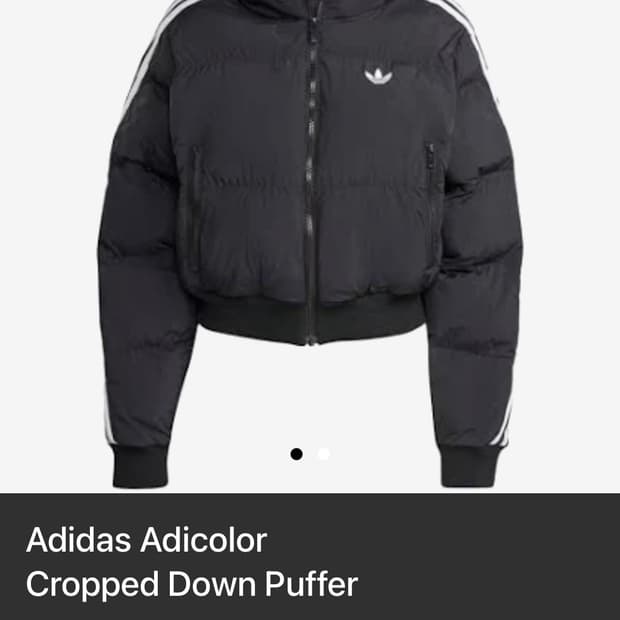 아디다스 여성 크롭다운 패딩