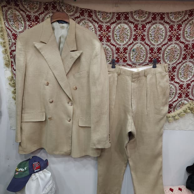 폴로 랄프로렌 90s 린넨 정장 셋업  세트

