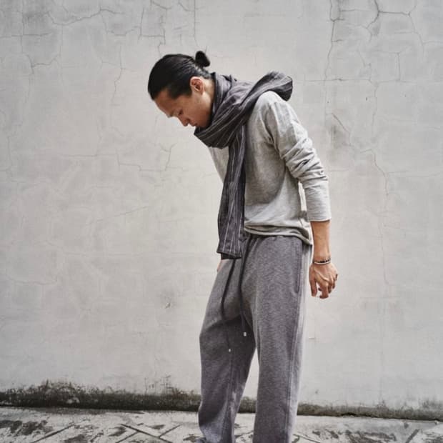 삽니다) 모노 프리베 Textured Cut-off Pants 그레이