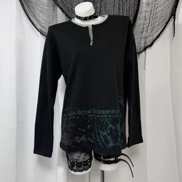 printing zipper t-shirt